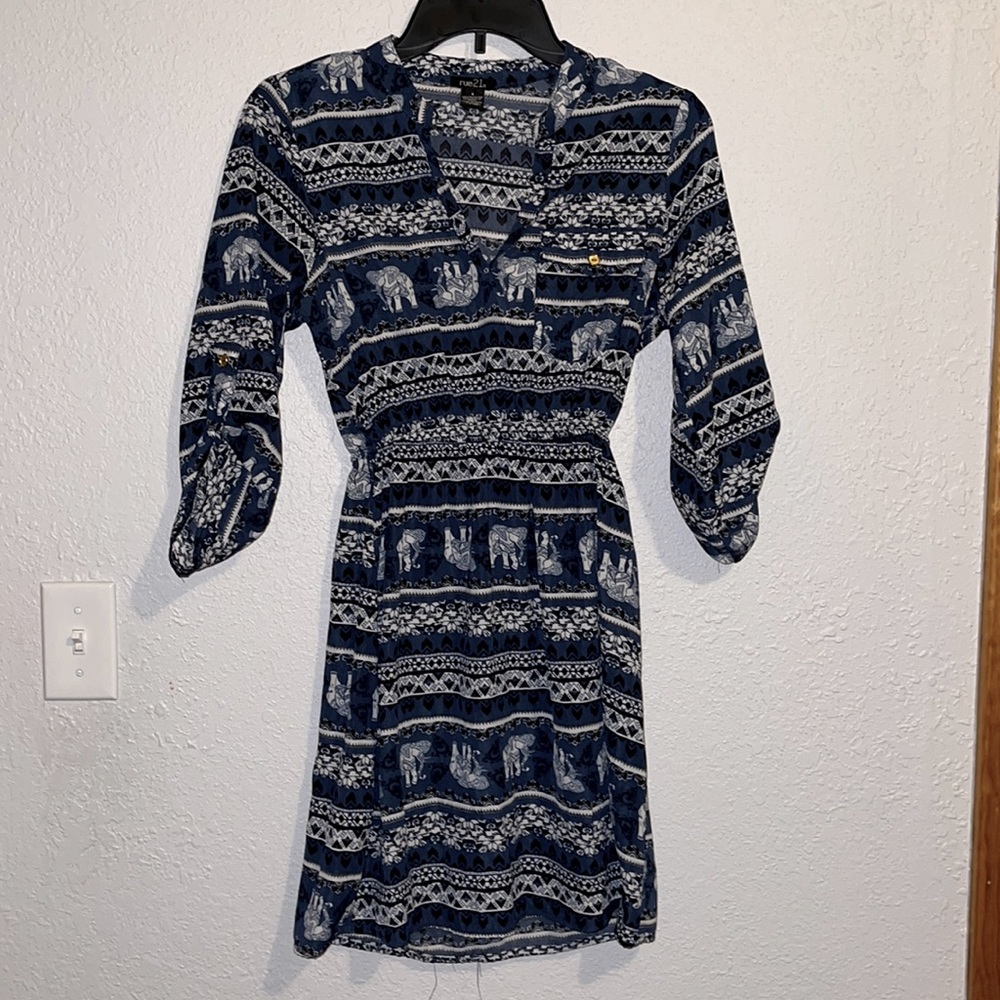 Rue 21 Blue and White dress. Size small.